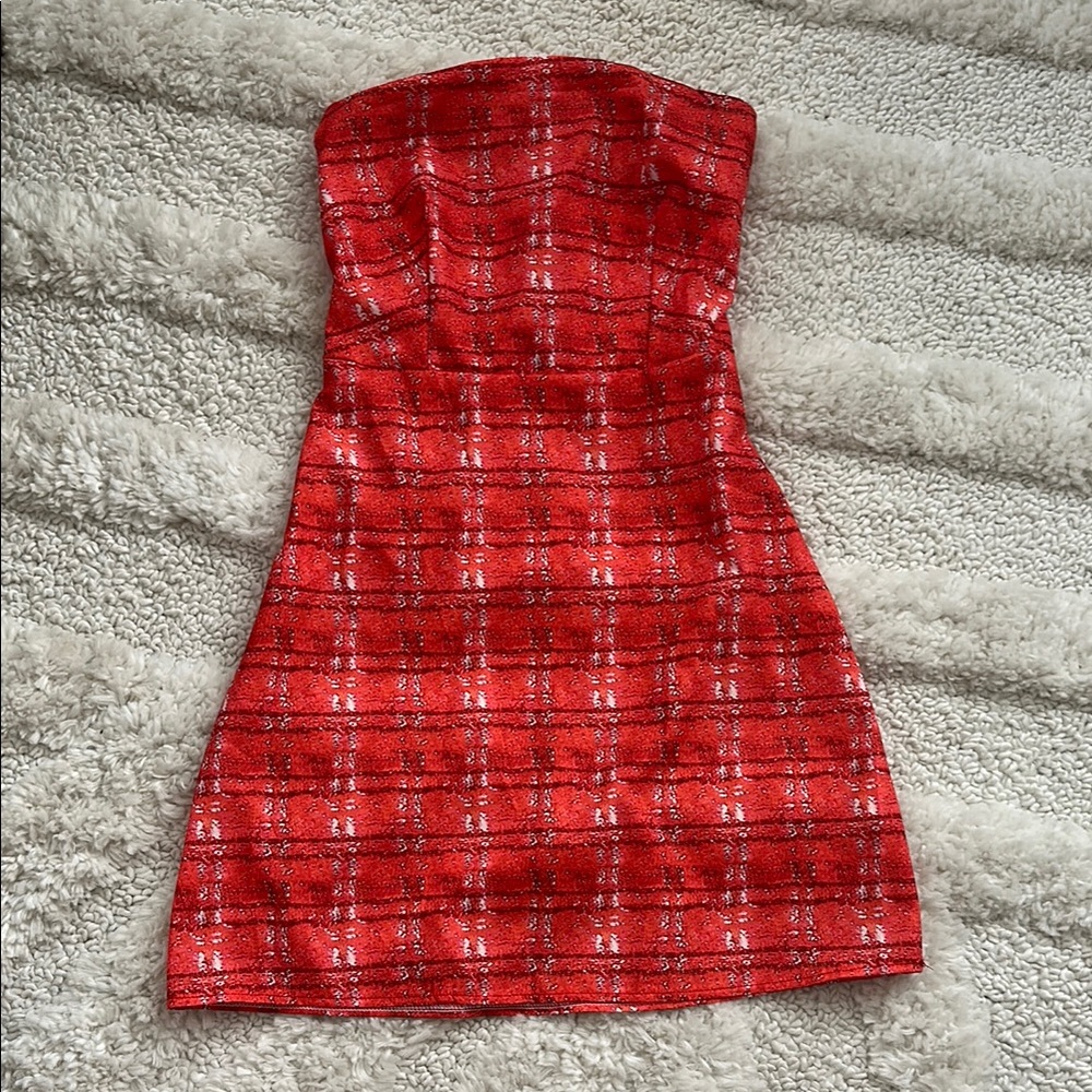 Red Strapless Dress